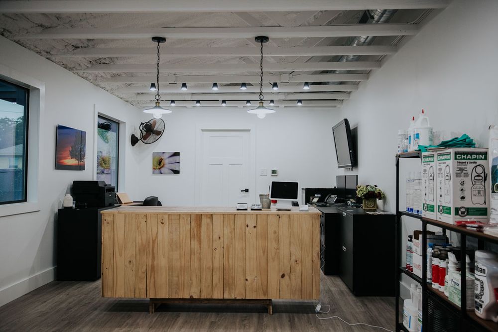 Reception desk inside the ACI office
